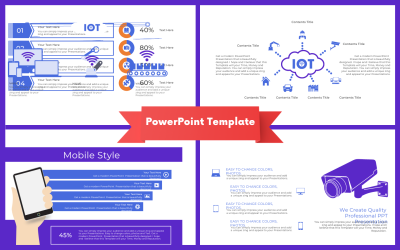 Infografikus IOT-bemutató - PowerPoint-sablon