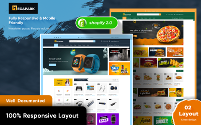 MegaPark - Electronics & FastFood Clean Multipurpose Shopify 2.0 Responsive Theme