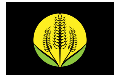 Modèle de logo de blé Symbole vectoriel Ver 14
