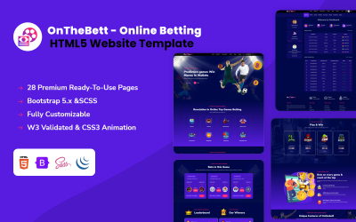 OnTheBett – HTML5-шаблон веб-сайту для ставок онлайн