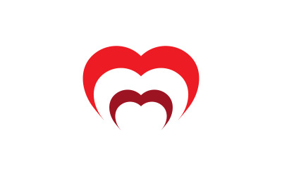 Amor corazón logo y símbolo vector V1