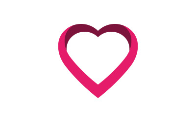 Amor corazón logo y símbolo vector V4