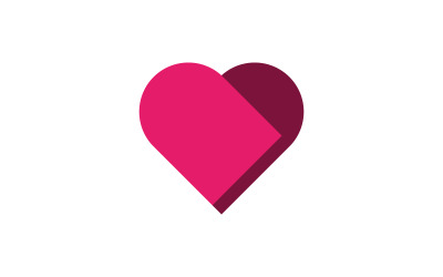 Amor corazón logo y símbolo vector V5