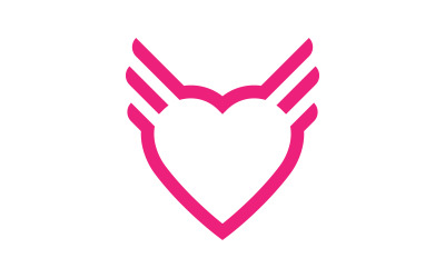 Amor corazón logo y símbolo vector V8