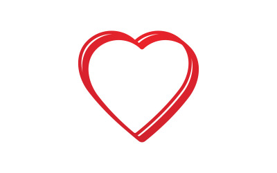 Amore cuore logo e simbolo vettore V2