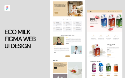 Conception d&amp;#39;interface utilisateur Web Figma Eco Milk