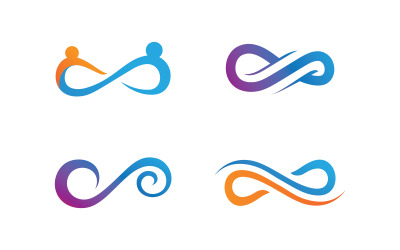 Diseño de plantilla de vector de icono infinito V9