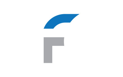 F bokstaven Logotyp mall vektor initialer tecken V2