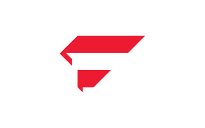 F carta Logo plantilla vector iniciales firmar v5