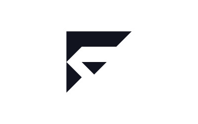 F carta Logo plantilla vector iniciales firmar v6
