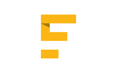 F carta Logo plantilla vector iniciales firmar v7