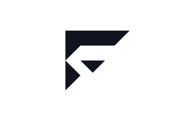 F letter Logo template vector  initials sign v6