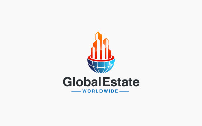 Global Estate - Modello di logo immobiliare globale