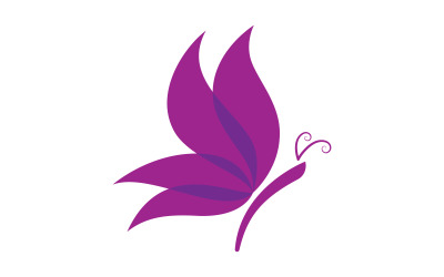 Güzellik Kelebek Logo vektör şablonu V3