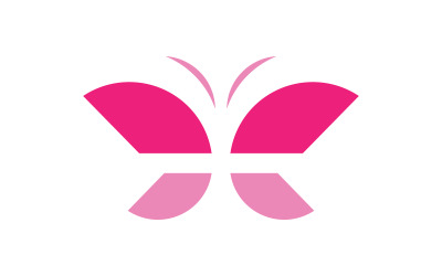 Güzellik Kelebek Logo vektör şablonu V8