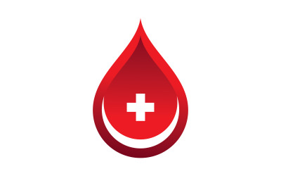 Icono de donantes de sangre, ilustración de vector de logotipo de sangre V5