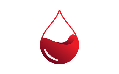 Icono de donantes de sangre, ilustración de vector de logotipo de sangre V8