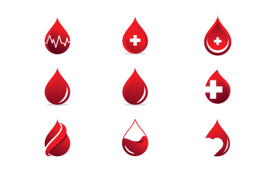 Ikona dawców krwi, ilustracja wektora logo krwi V12