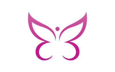 Krása Butterfly Logo vektorové šablony V7