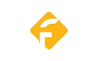 Litera F Logo szablon wektor inicjały znak V10