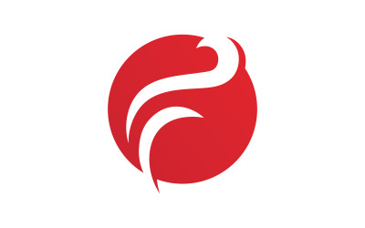 Litera F Logo szablon wektor inicjały znak V14