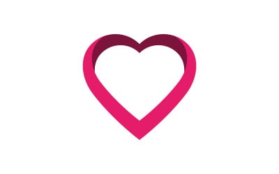 Love heart logo and symbol vector V4