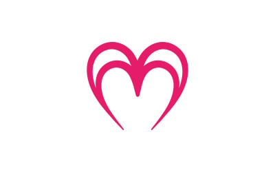 Love heart logo and symbol vector V6
