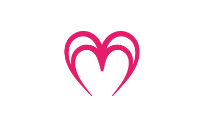 Love heart logotyp och symbol vektor V6