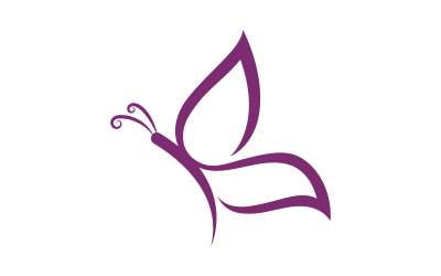 Modèle vectoriel de beauté papillon Logo V1