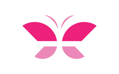 Modello vettoriale Beauty Butterfly Logo V8