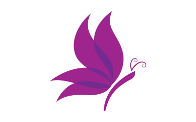 Schönheits-Schmetterlings-Logo-Vektorvorlage V3
