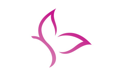 Schönheits-Schmetterlings-Logo-Vektorvorlage V5
