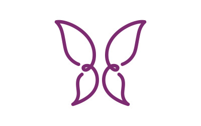 Schoonheid vlinder Logo vector sjabloon V2