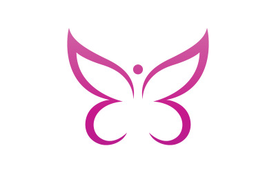 Schoonheid vlinder Logo vector sjabloon V7