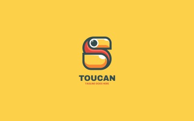 Toucan einfaches Maskottchen-Logo 5