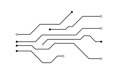 Diseño de ilustración de vector de circuito V8