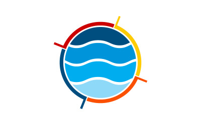 Logo voor herstelservice voor zwembad