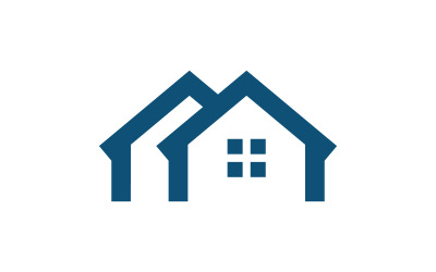 Nemovitosti a stavebnictví domácí logo vektorové šablony design V2