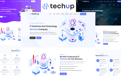 Techup - HTML5-sjabloon voor IT-oplossingen en -technologie