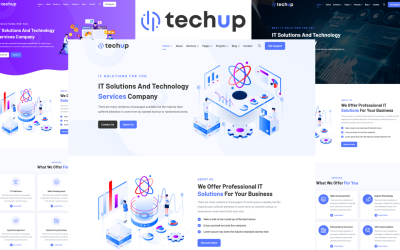 Techup - Modelo HTML5 de soluções e tecnologia de TI