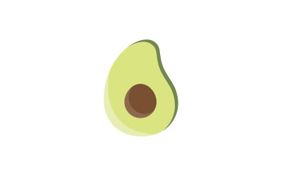 Avocado-Frucht-Logo-Vorlage gesunde Lebensmittelsymbole V12