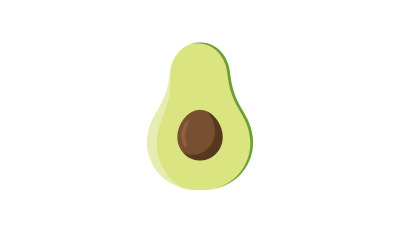 Avocado fruit logo template  healthy food symbols V5