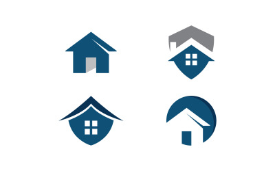 Emlak ve inşaat ev logosu vektör şablonu tasarımı V10