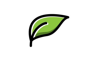 Green leaf ecology  vector icon logo V5
