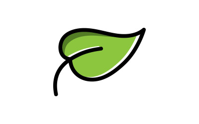 Groen blad ecologie vector pictogram logo V4