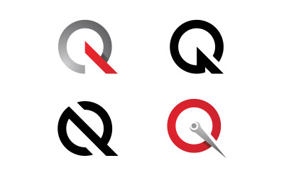 Letter Q logó ikon tervezés V9
