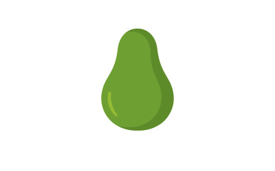 Modello di logo di frutta di avocado simboli alimentari sani V3