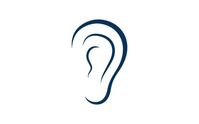 Oído logotipo plantilla vector icono V5