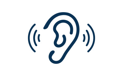 oreille Logo Template vecteur icône V4