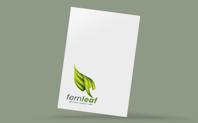 Logo organické listové zelené bylinky